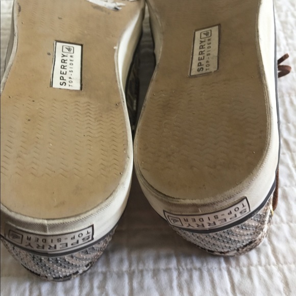Sperry animal print docksiders w/sequins - Picture 7 of 8